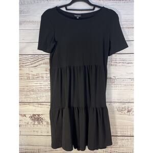 Nicole Miller New York XS Black Tiered Maxi Dress